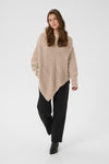 Cream natural Holiday poncho