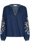 Denim country blouse