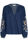Denim country blouse