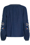 Denim country blouse
