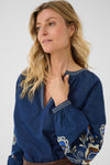 Denim country blouse