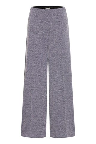 Blue herringbone Kate trouser