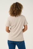 Naia basic tee v neck cream