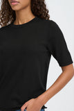 Black round neck knit