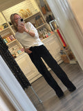 Black cord pocket Jean