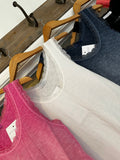 Cotton lace trim vest
