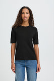 Black round neck knit