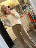 Beige cord pocket Jean