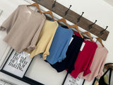 frill sleeve knit