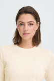 Cream round neck knit