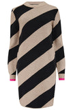 Striped knitted dress