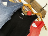 Cotton lace trim vest