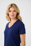 Naia basic tee v neck navy