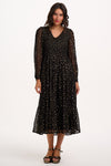 Jacqueline Shirred Dress Metallic