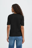 Black round neck knit