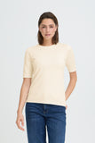 Cream round neck knit
