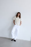 Ichi raven white cropped jean