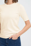 Cream round neck knit