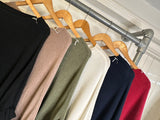 3/4 fluted sleeve batwing knit