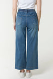 Soft denim drawstring pocket trouser.