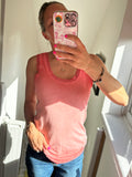 Cotton lace trim vest
