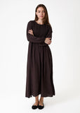 Shirred dot dress one size
