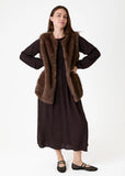 Shirred dot dress one size