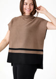 Stripe poncho knit