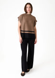 Stripe poncho knit