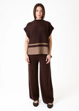 Stripe poncho knit