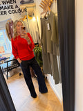 Red mopaz knit
