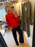 Red mopaz knit