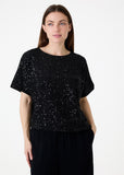 Short sleeve sequin tee