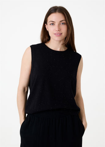 Lurex cashmere feel vest