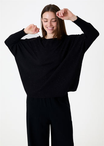 Cashmere feel lurex knit