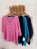 Cheesecloth Button Easy Top