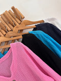 Cheesecloth Button Easy Top