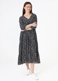 Ditsy V neck dress