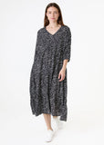 Ditsy V neck dress