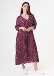 Ditsy V neck dress