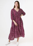 Ditsy V neck dress