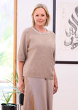 Diamante Necklace Short sleeve jumper