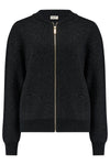 Solana Black metallic bomber jacket