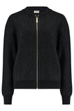 Solana Black metallic bomber jacket