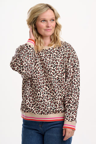 Eadie relaxed stone leopard sweatshirt
