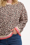 Eadie relaxed stone leopard sweatshirt